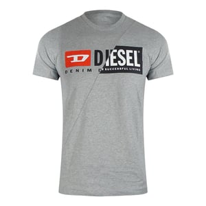 Diesel Heren Premium Katoenen T-Shirt (Grijze Mergel)