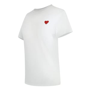 Love Moschino Unisex Hart Logo T-shirt voor volwassenen (Wit)