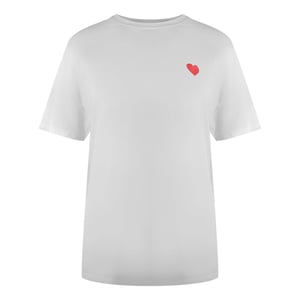 Love Moschino Unisex Hart Logo T-shirt voor volwassenen (Wit)