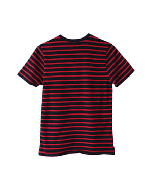 A.P.C. Randig T-shirt i röd bomull