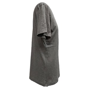 Acne Studios Face-Patch Crewneck T-Shirt in Grey Cotton