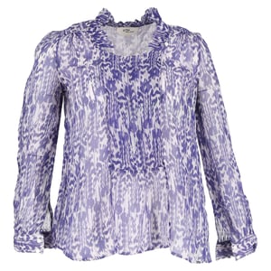 Étoile Isabel Marant Printed Blouse in Blue Silk