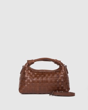 Mini Dandy Vlochten Regenbruin Tas