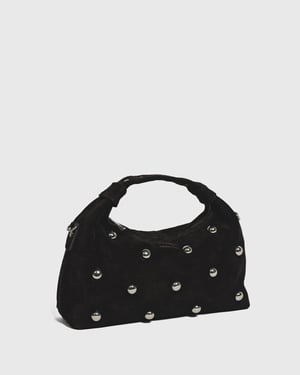 Dandy Rivet Suede Zwart Tas