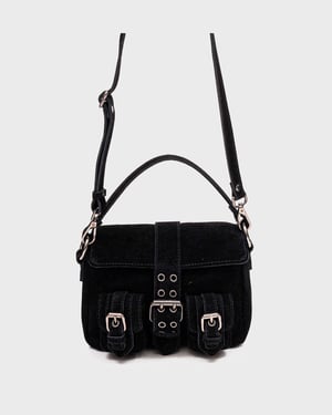 Honey Buckle Suede Zwart Tas
