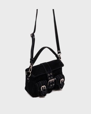 Honey Buckle Suede Zwart Tas