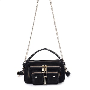 Helena Suede Black w. Goud Tas