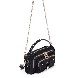 Helena Suede Black w. Goud Tas