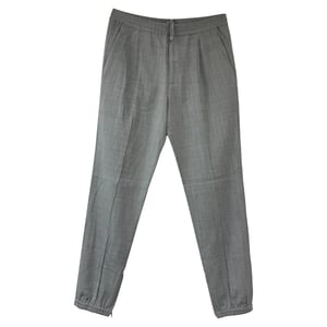 Dior Tailored Track Pants in Grey Wool