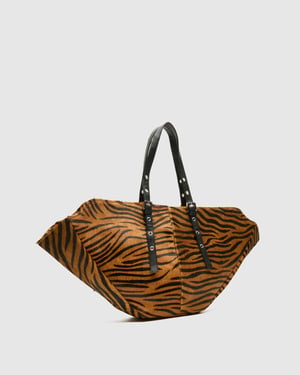 Nora Stripes Deluxe Donkerbruin Tas