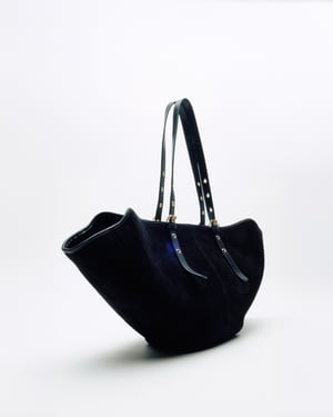 Nora Suede Black w. Goud Tas