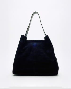 Chiara Suede Black w. Goud Tas