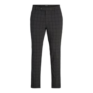 Jack And Jones Heren Marco geruite slim-fit chino’s (Zwart)