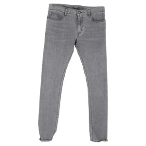 Saint Laurent Slim Fit Jeans in Grey Cotton Denim