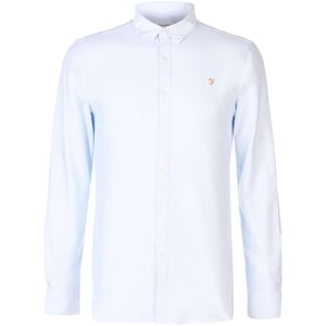 Farah Vintage Oxford-overhemd met lange mouwen en knoopsluiting voor heren (Hemelsblauw)