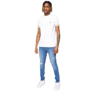 SikSilk Roke skinny jeans voor heren (Gewassen blauw)