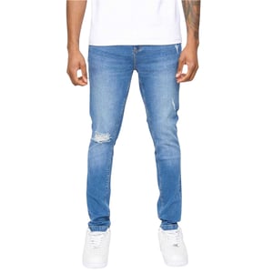 SikSilk Roke skinny jeans voor heren (Gewassen blauw)