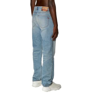 Diesel Herenjeans van denim met lage taille en rechte pijpen (Blauwe Denim)