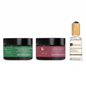 Dr. Botanicals Set met groene kaviaar en La Rose Francaise anti-aging nachtcrème + geavanceerd serum