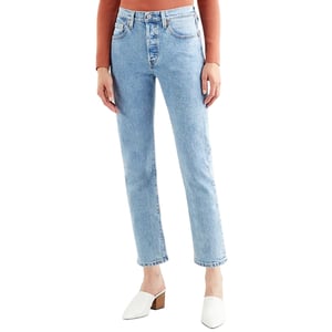 Levis Dammodell 501 – raka jeans som slutar vid ankeln (Ljusblå)
