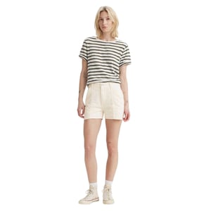 Levis Denim-carpenter-shorts voor dames (Wit)