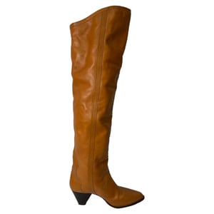 Isabel Marant Remko Over-The-Knee Boots in Brown Leather