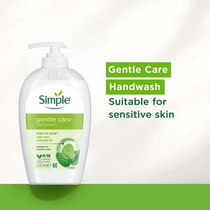 Simple Kind to Skin Gentle Care Hand Wash with Mint Oil, 6 x 250ml