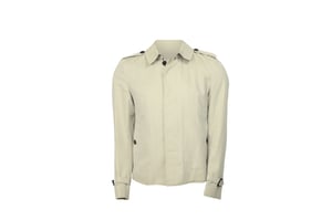 Burberry Gabardine Harrington Jacket in Beige Cotton