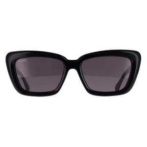 Max Mara Cat Eye Womens Shiny Black  Smoke Grey MM0171 Elizabeth