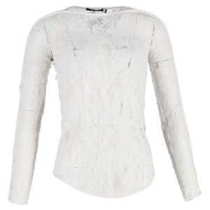 Isabel Marant blommig spetsblus i vit polyester