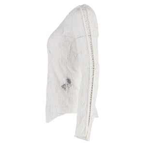 Isabel Marant blommig spetsblus i vit polyester