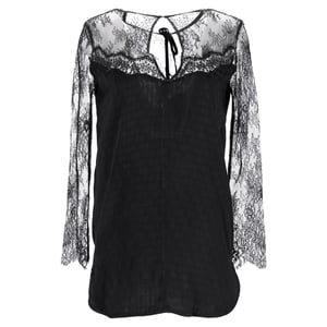 Sandro Paris blouse met kanten details in zwart polyester