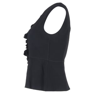 Marc Jacobs top met V-hals, ruches en peplum in zwart polyester