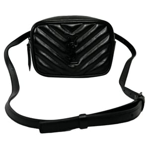 Saint Laurent Lou Belt Bag in Black Calf Leather