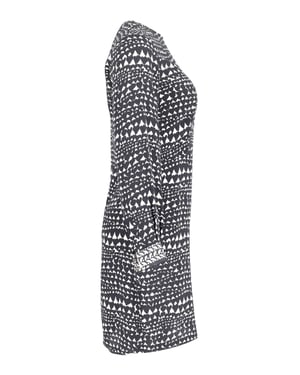 Stella McCartney bedrukte kokerjurk van polyester in zwart-wit.