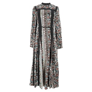 Lanvin maxi-jurk met mozaïekprint in veelkleurige viscose