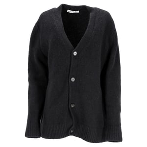 Acne Studios V-ringad kofta med knappar i svart ull