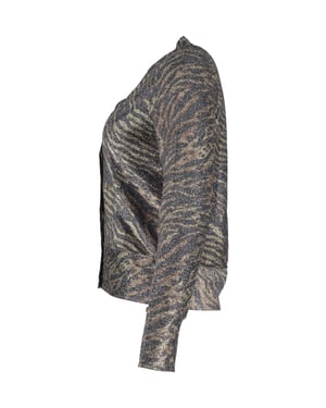 Ganni Lurex Jerseykofta i djurmönster i polyester