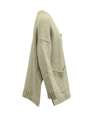Acne Studios – Stickad Oversize Kofta i Beige Ull