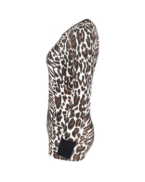 Stella McCartney Bodycon top met lange mouwen in dierenprint van katoen