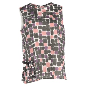 Max Mara tanktop met print en plooien in veelkleurig katoen