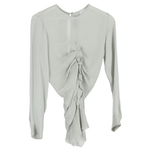 Isabel Marant Ruched Blouse in Pale Green Triacetate