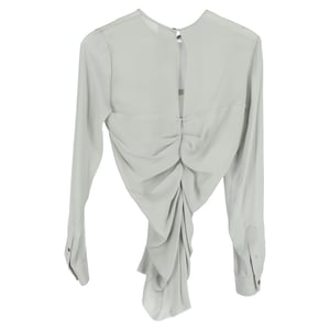 Isabel Marant Ruched Blouse in Pale Green Triacetate