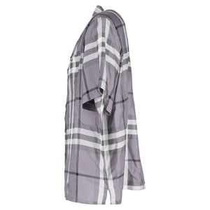 Burberry Bethnal Check Shirt in Grey Silk