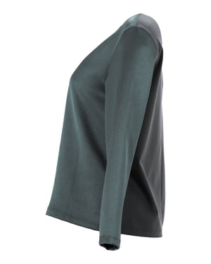 Max Mara Weekendblouse met lange mouwen in groen polyester