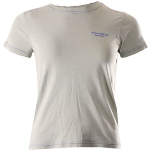 Acne Studios märkesbroderad t-shirt i ljusgrön bomull