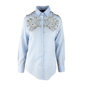 Roberto Cavalli overhemd met kristallen versiering - jaren 2000