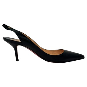 Christian Louboutin Kate 55 Slingback Pumps in Black Leather