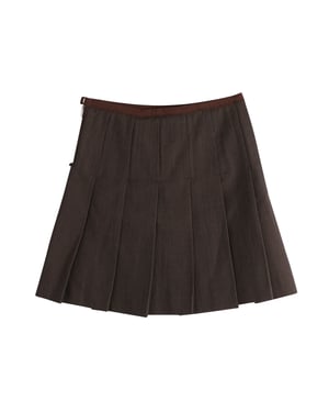 Geplooide rok van Marc Jacobs in bruine wol