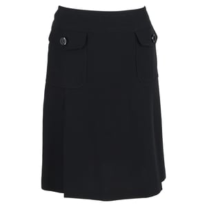 Max Mara knielange rok in zwart polyester
